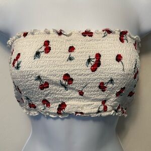 SHEIN cherry tube top size medium